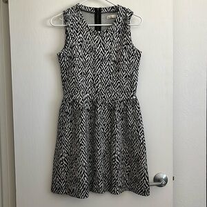 Madewell Black & White A-Line Dress - Size S